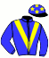 casaque portée par Germain Mlle M. jockey du cheval de course KARRIEWHITCHIT, information pmu ZETURF casaque portée par Germain Mlle M. jockey du cheval de course KARRIEWHITCHIT, information pmu ZETURF