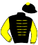 casaque portée par Forest M. jockey du cheval de course ATLANTICA, information pmu ZETURF