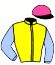 casaque portée par Nicoleau J. jockey du cheval de course KUPALA, information pmu ZETURF