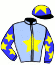 casaque portée par Flandrin B. jockey du cheval de course SKADOOSH, information pmu ZETURF