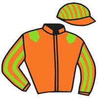 casaque portée par Ruet B. jockey du cheval de course HYPER FAST, information pmu ZETURF
