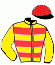 casaque portée par Braye K. jockey du cheval de course WARELIA, information pmu ZETURF