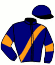 casaque portée par Chauve-laffay H. jockey du cheval de course LOGO DE BERTRANGE, information pmu ZETURF