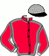 casaque portée par Lamaziere L. jockey du cheval de course KISS ME, information pmu ZETURF