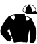 casaque portée par Yvon M. jockey du cheval de course FARANDOLE DI PALBA, information pmu ZETURF