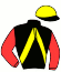 casaque portée par Ruet B. jockey du cheval de course KARIBELLE DE NUIT, information pmu ZETURF