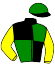casaque portée par Guinhut F. jockey du cheval de course KELROC, information pmu ZETURF