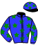 casaque portée par Rochard B. jockey du cheval de course JERK HAUFOR, information pmu ZETURF