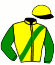casaque portée par Busset Th. jockey du cheval de course JELENIA, information pmu ZETURF