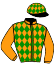 casaque portée par Phokaew P. jockey du cheval de course ARIA DE BUJ, information pmu ZETURF