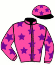 casaque portée par Valle Skar Mlle F. jockey du cheval de course KARMINA BELLA, information pmu ZETURF