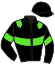 casaque portée par Bodin Ale. jockey du cheval de course KINDER ATOUT, information pmu ZETURF