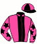 casaque portée par Blanchouin T. jockey du cheval de course VERTISMANN, information pmu ZETURF