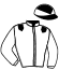casaque portée par Riou C. jockey du cheval de course ICONE LOINTAINE, information pmu ZETURF