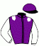 casaque portée par Besnier H. jockey du cheval de course LINE JUDGE (GB), information pmu ZETURF