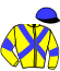 casaque portée par Raimbault C. jockey du cheval de course COSQUER VRAS (FR), information pmu ZETURF