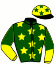 casaque portée par Vogt Mlle S. jockey du cheval de course MOONFLIGHT, information pmu ZETURF
