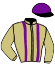 casaque portée par Pouchin A. jockey du cheval de course EQUUS VINCIT, information pmu ZETURF