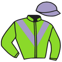 casaque portée par Journiac H. jockey du cheval de course GO MISTY, information pmu ZETURF