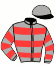casaque portée par Roussel Leo jockey du cheval de course HASHTAG JOA, information pmu ZETURF