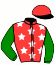 casaque portée par Abrivard A. jockey du cheval de course L'AS DE SMARVES, information pmu ZETURF