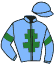 casaque portée par Madamet A. jockey du cheval de course CORBOYER, information pmu ZETURF