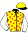 casaque portée par Foresi F. jockey du cheval de course SHERMAN OAKS (FR), information pmu ZETURF