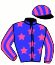 casaque portée par Michel Mlle Mic. jockey du cheval de course L'INTELLO (FR), information pmu ZETURF
