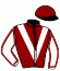 casaque portée par Roussel Ale. jockey du cheval de course MAYDEVA (FR), information pmu ZETURF