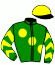 casaque portée par Cieslik Mlle E. jockey du cheval de course GREAT TEAM (FR), information pmu ZETURF
