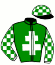 casaque portée par Mourice R. jockey du cheval de course HALL DESTIN, information pmu ZETURF