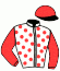 casaque portée par Grandin M. jockey du cheval de course ROI DE CALAS (FR), information pmu ZETURF