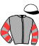 casaque portée par Ohanessian Mlle J. jockey du cheval de course GRIVE DE TOUCHYVON, information pmu ZETURF