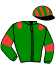 casaque portée par Crastus A. jockey du cheval de course STORMY BABY (FR), information pmu ZETURF