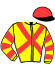 casaque portée par Mourice R. jockey du cheval de course IPSO DU FER (FR), information pmu ZETURF
