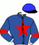 casaque portée par Foucault V. jockey du cheval de course CADEL DE CAHOT (FR), information pmu ZETURF
