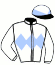 casaque portée par Demuro C. jockey du cheval de course MOKO, information pmu ZETURF