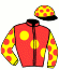 casaque portée par Nicco Mlle A. jockey du cheval de course LA MATHILDE, information pmu ZETURF