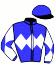 casaque portée par Cheminaud V. jockey du cheval de course JOLIE STORM (GB), information pmu ZETURF