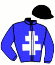 casaque portée par Roussel Léo jockey du cheval de course FERRETTI, information pmu ZETURF