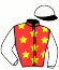 casaque portée par Grandin M. jockey du cheval de course BALAGAN, information pmu ZETURF