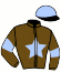 casaque portée par Broust F. jockey du cheval de course GIOS DAIRPET, information pmu ZETURF