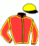 casaque portée par Stefano S. jockey du cheval de course IVALJO, information pmu ZETURF