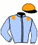 casaque portée par Raffin E. jockey du cheval de course JUSTINE FACE, information pmu ZETURF