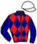 casaque portée par Germain Mlle M. jockey du cheval de course MAKEMAKE, information pmu ZETURF