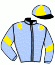 casaque portée par Legras G. jockey du cheval de course SHOWMAN, information pmu ZETURF