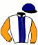 casaque portée par Feron J. Ch. jockey du cheval de course FOND OF YOU, information pmu ZETURF
