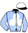 casaque portée par Sorel J. Ch. jockey du cheval de course LIBERTY DU MORTIER, information pmu ZETURF