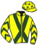 casaque portée par Grandin M. jockey du cheval de course SISTERLAND, information pmu ZETURF