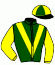 casaque portée par Mangione R. jockey du cheval de course AQUILA VOLANTE, information pmu ZETURF